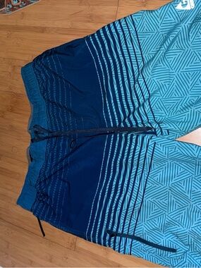 Gerry Weber Men’s Blue Teal Striped Swim Trunks